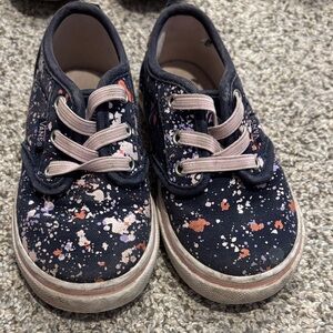 Vans Kids' Splatter Print Sneakers - Navy and Pink